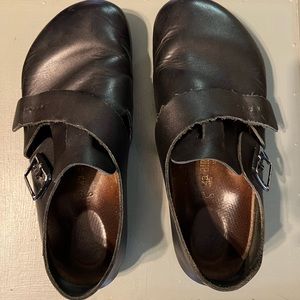 Birkenstock London Leather Black Size 10-10.5, US 43 EU.